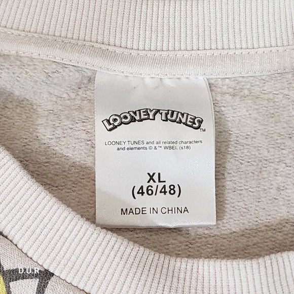 Looney Tunes Sweatshirt Men's XL 46-48 Bugs‎ Bunny And Crew Long Sleeve Casual - Picture 3 of 8